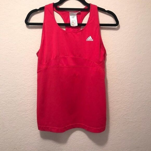 NWOT. Adidas workout top. Fuchsia color. - Picture 3 of 6